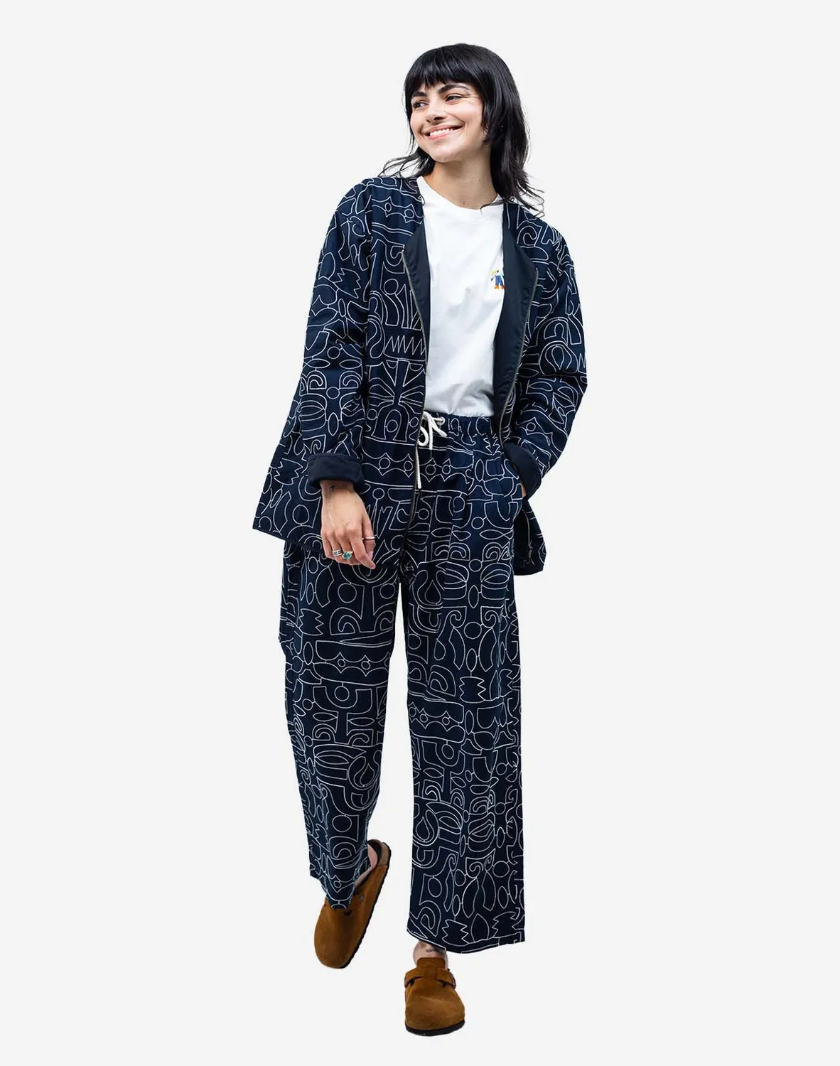 OLOW Ostara Palang veste bleu nuit brodée