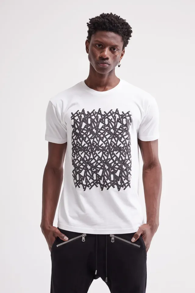French Deal Freestyle t-shirt coton motif guipure