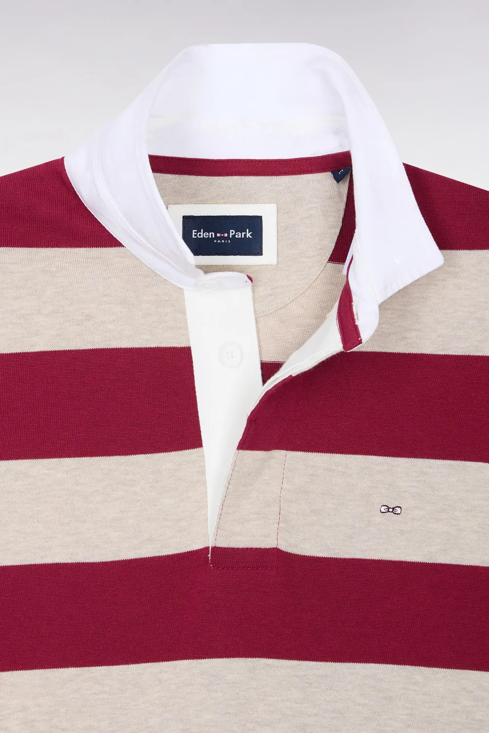 Eden Park Club Classique maillot rugby rouge manches longues