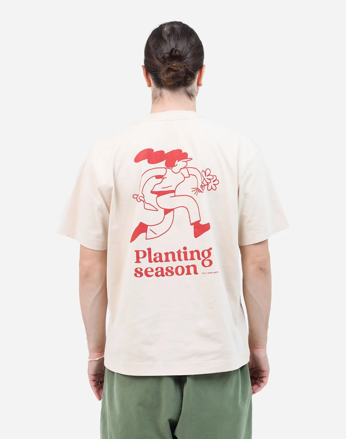 Olow Planting t-shirt ample crème coton bio