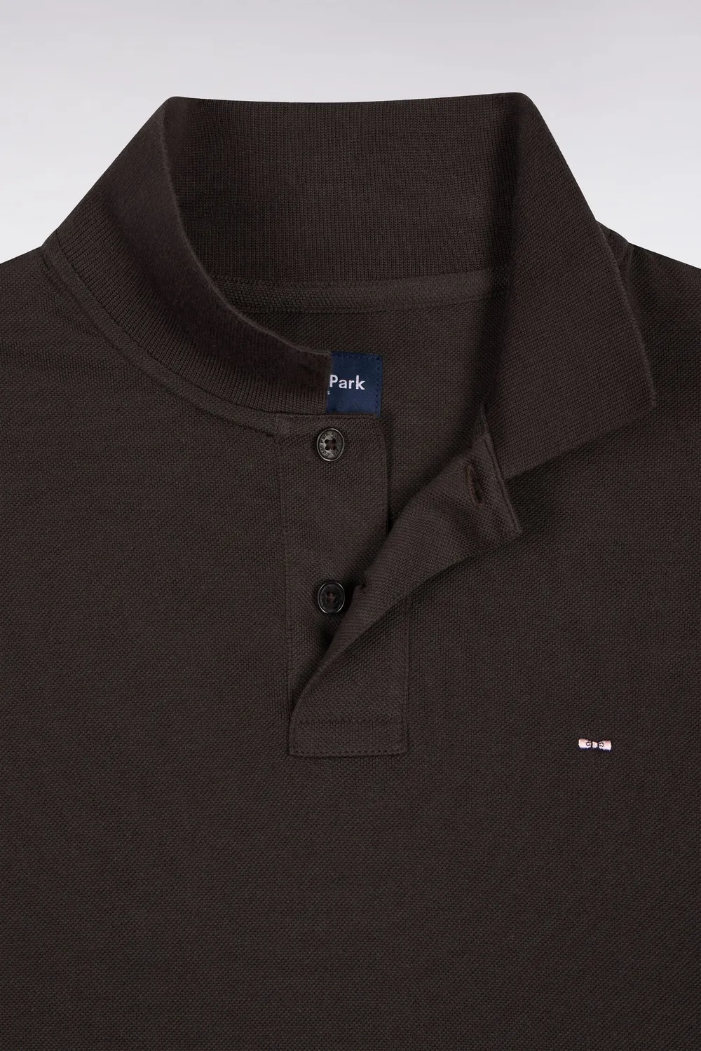 Eden Park polo manches longues pima marron droit