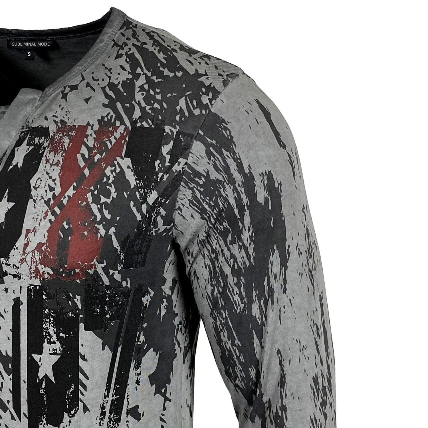 Subliminal Mode BX702 t-shirt manches longues délavé