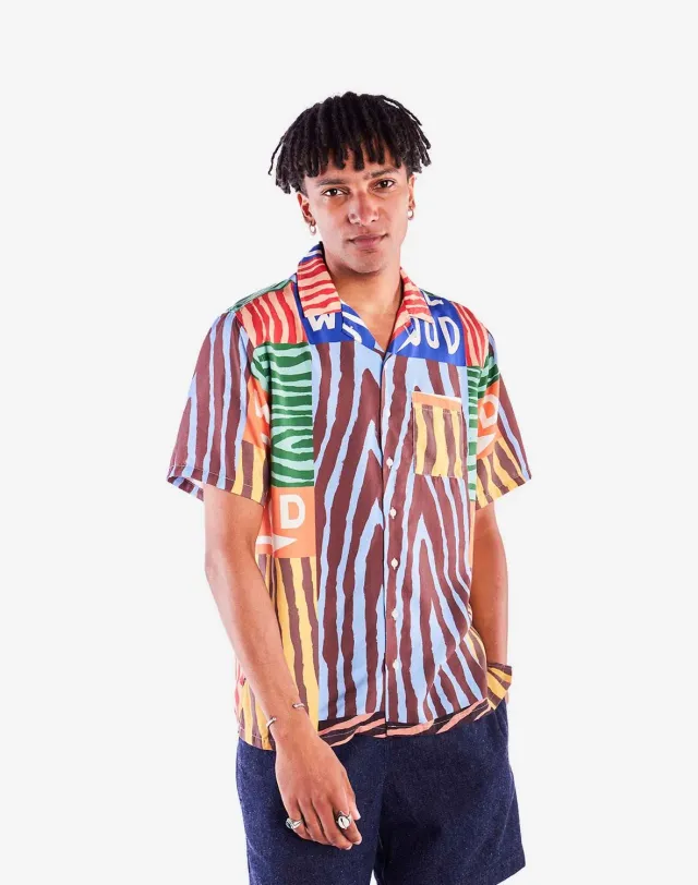 Olow Aloha Firewood chemisette multicolore tencel