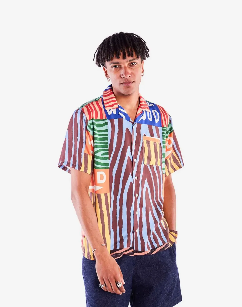 Olow Aloha Firewood chemisette multicolore tencel
