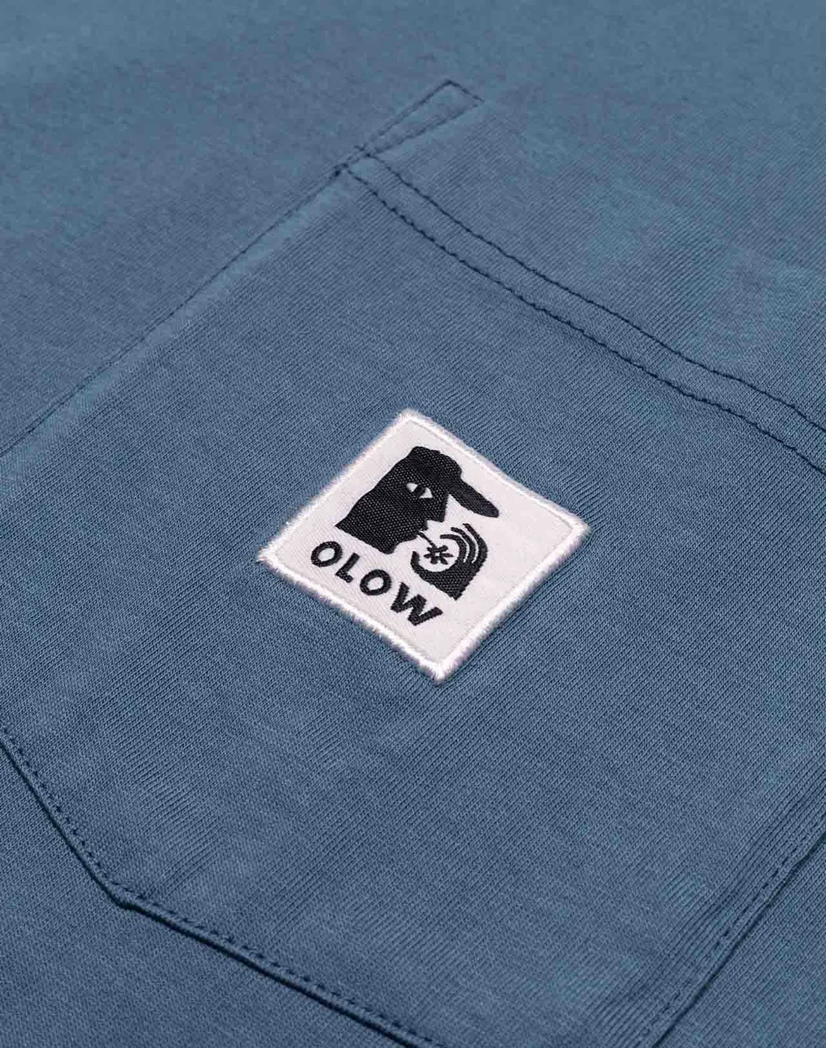 OLOW Japo t-shirt ample bleu acier coton bio