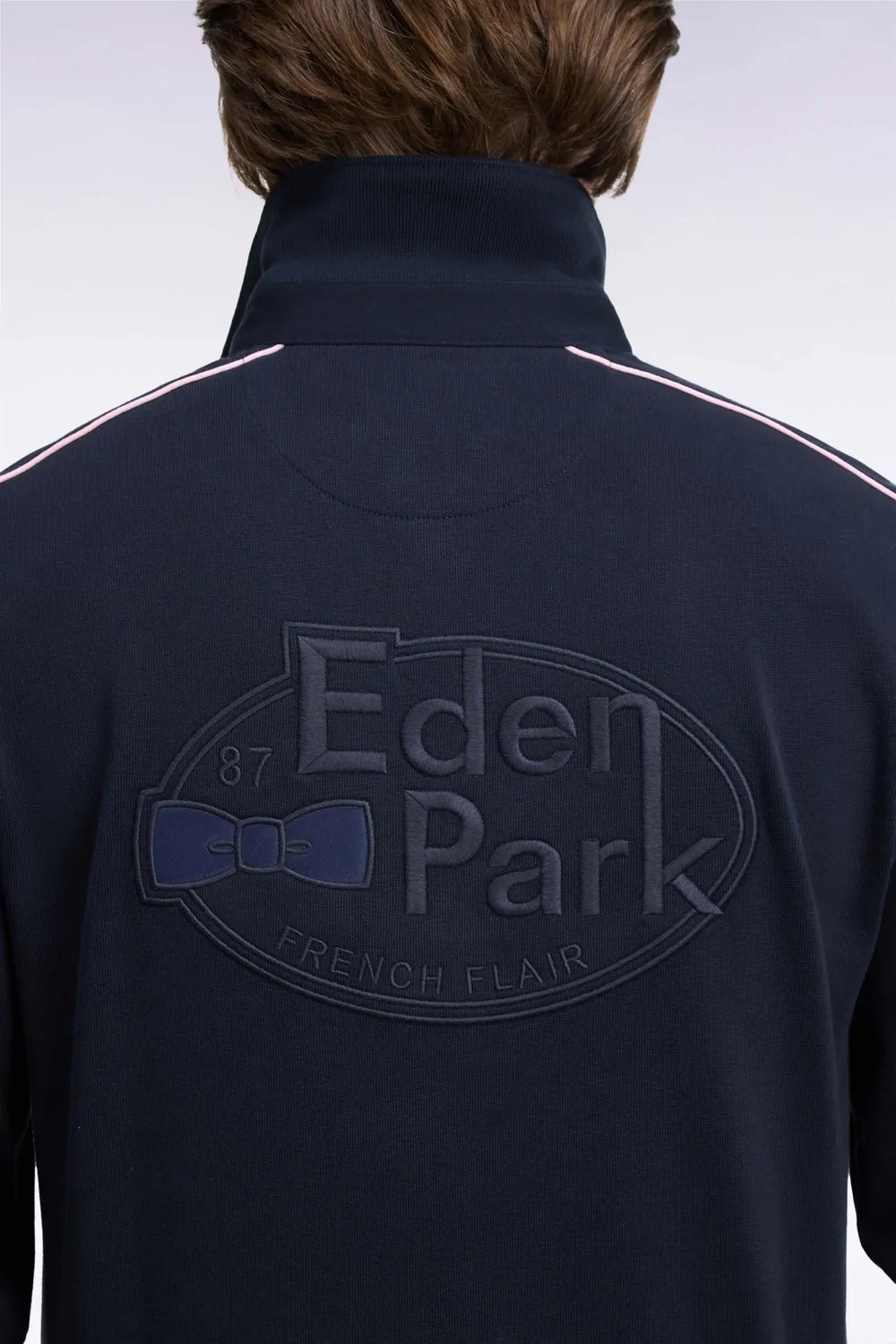 Eden Park maillot rugby jersey marine rose ML