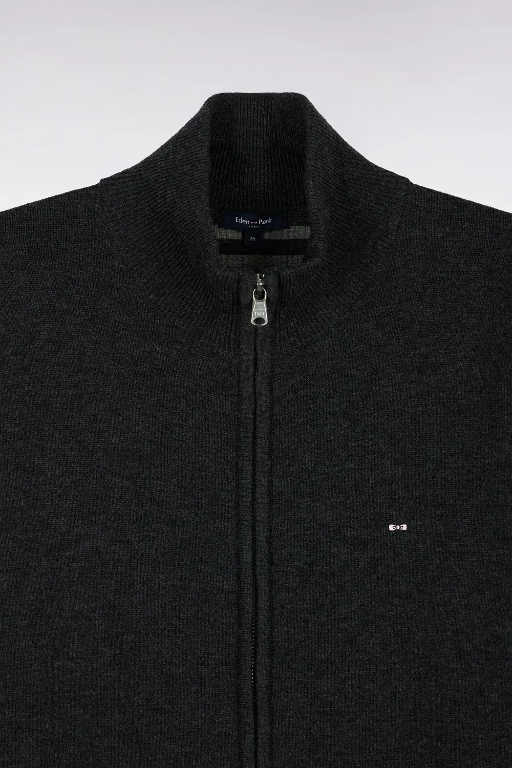 Eden Park H26MAICA0001 cardigan zippé gris laine coton