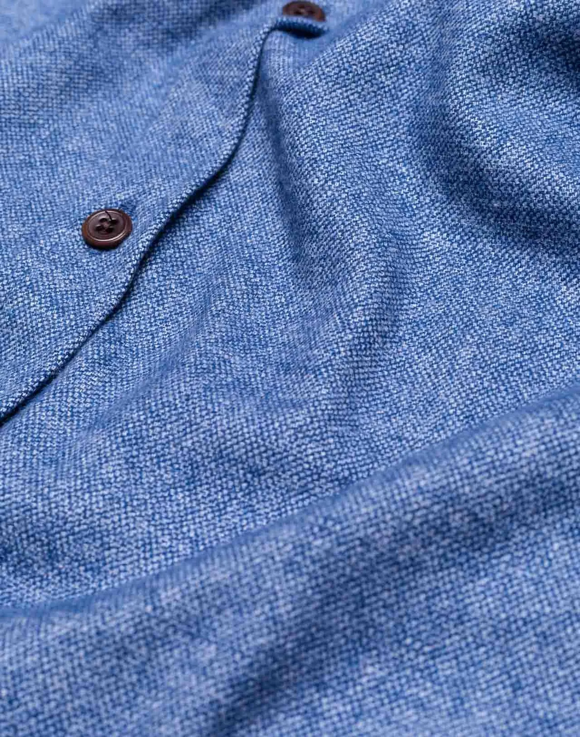 OLOW Classico Barneville chemise flanelle bleu chiné coton