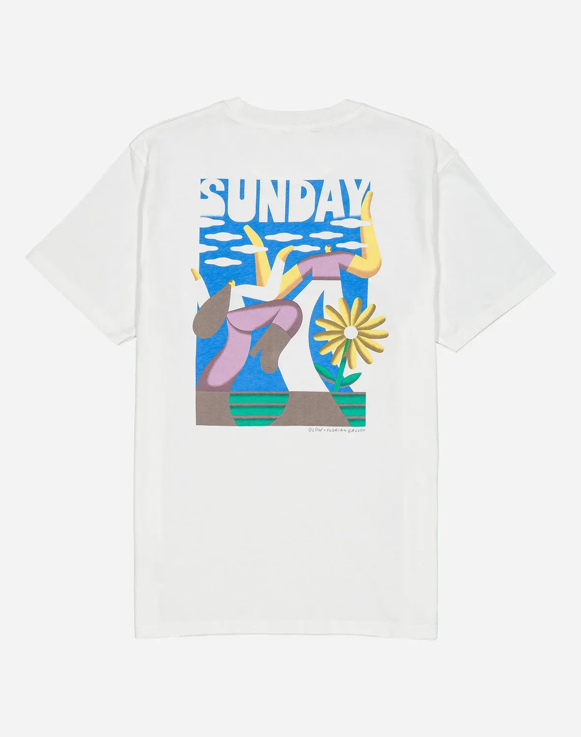 Olow Sunday t-shirt droit écru coton bio