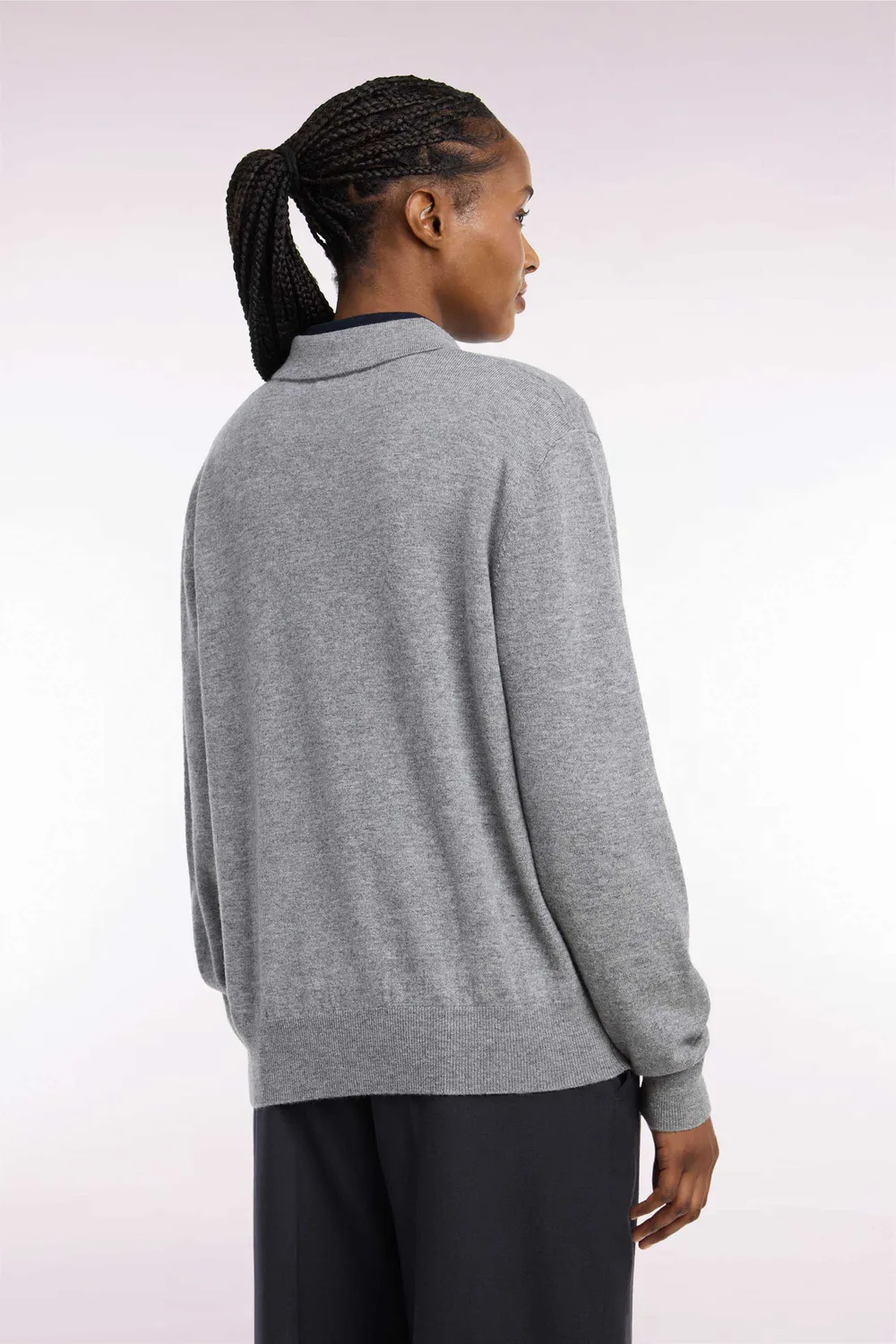 Eden Park Club Classique cardigan gris laine cachemire femme