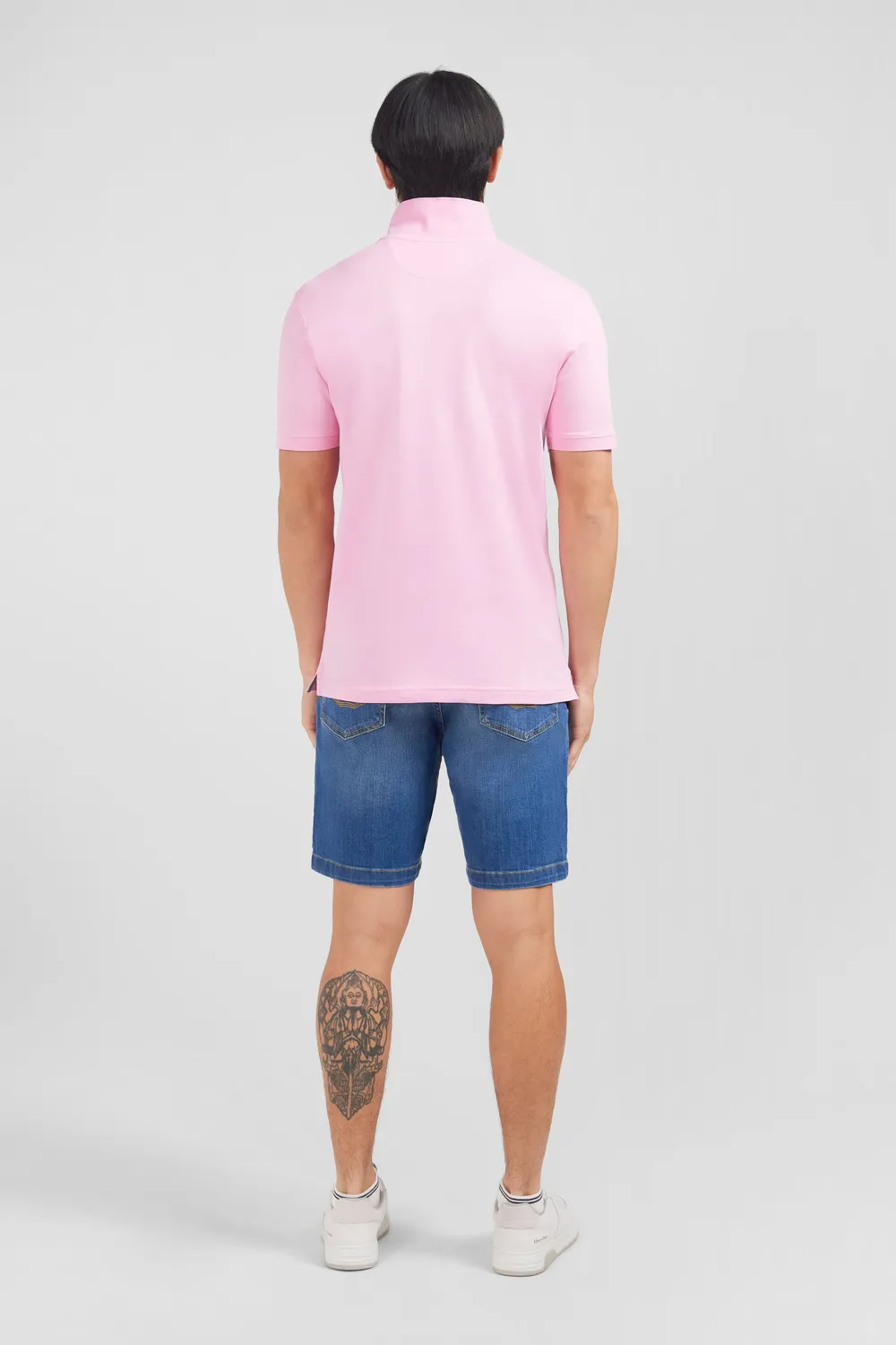 Eden Park polo rose homme coton pima stretch slim