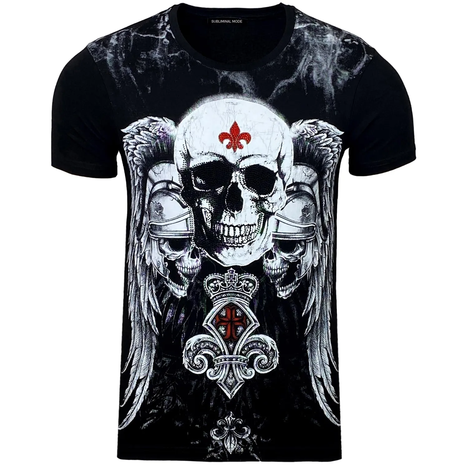 Subliminal Mode BX2308 t-shirt homme blanc S message Never Give Up