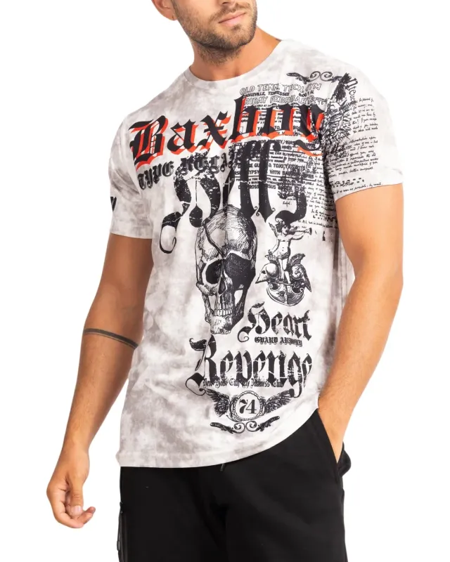 Subliminal Mode BX06 t-shirt col rond vintage blanc