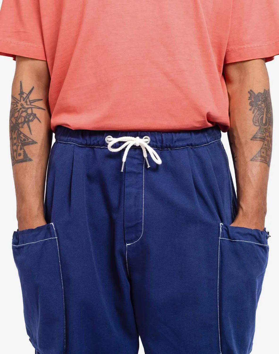 Olow Bruce Paint pantalon bleu outremer canvas