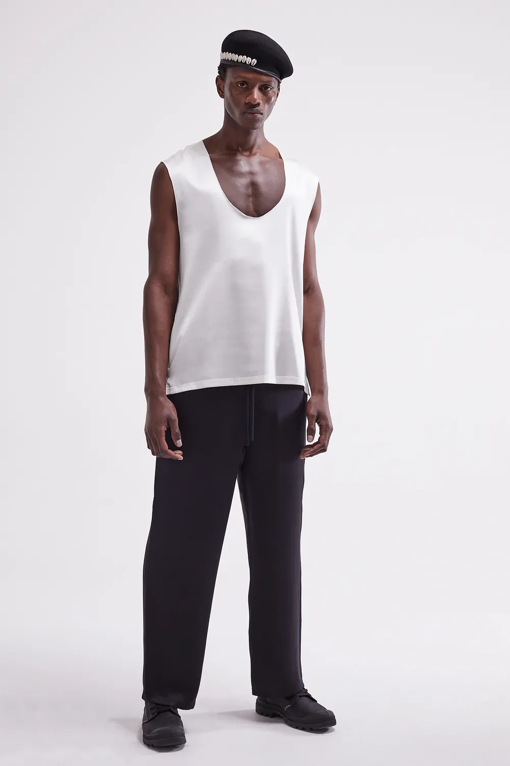 French Deal Over t-shirt homme satin de soie
