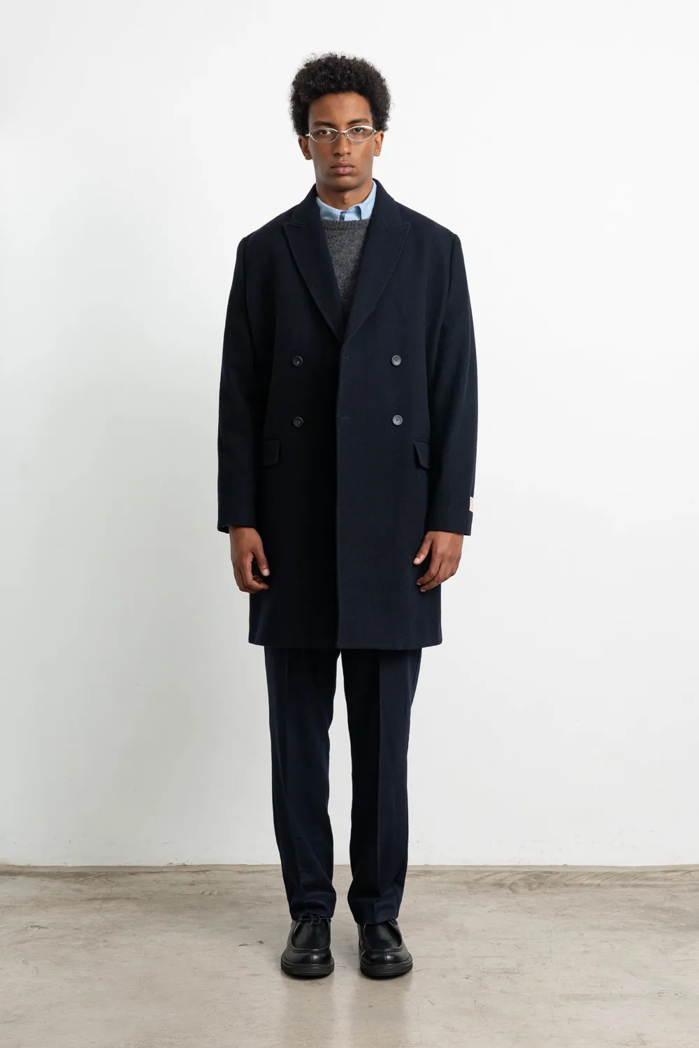 Edmmond Studios Legacy manteau homme bleu marine laine