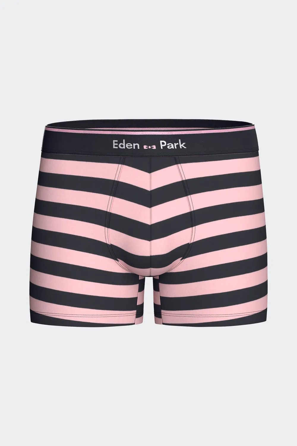 Eden Park lot 3 boxers coton stretch homme marine rose