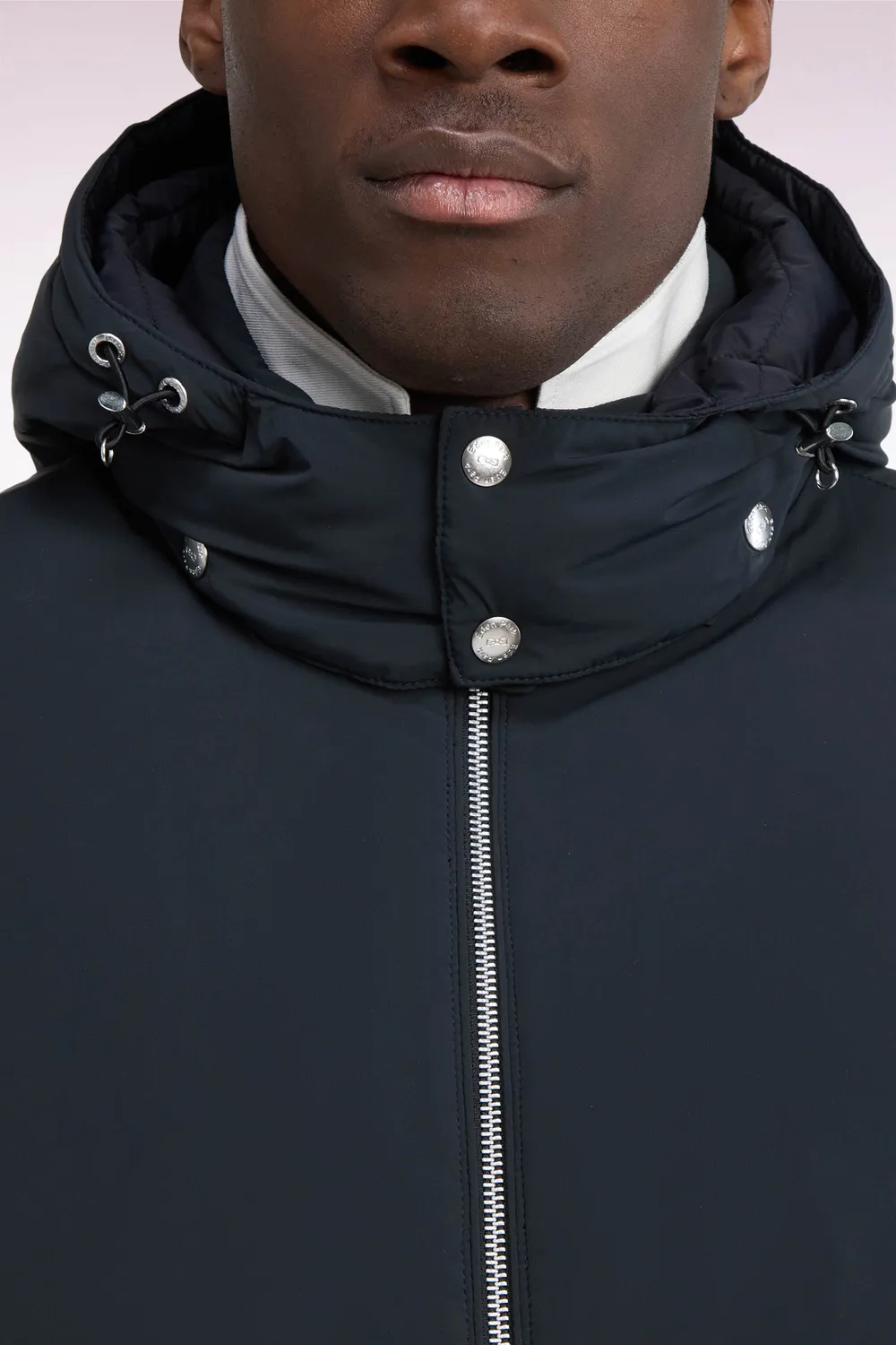 Eden Park doudoune nylon noir capuche amovible