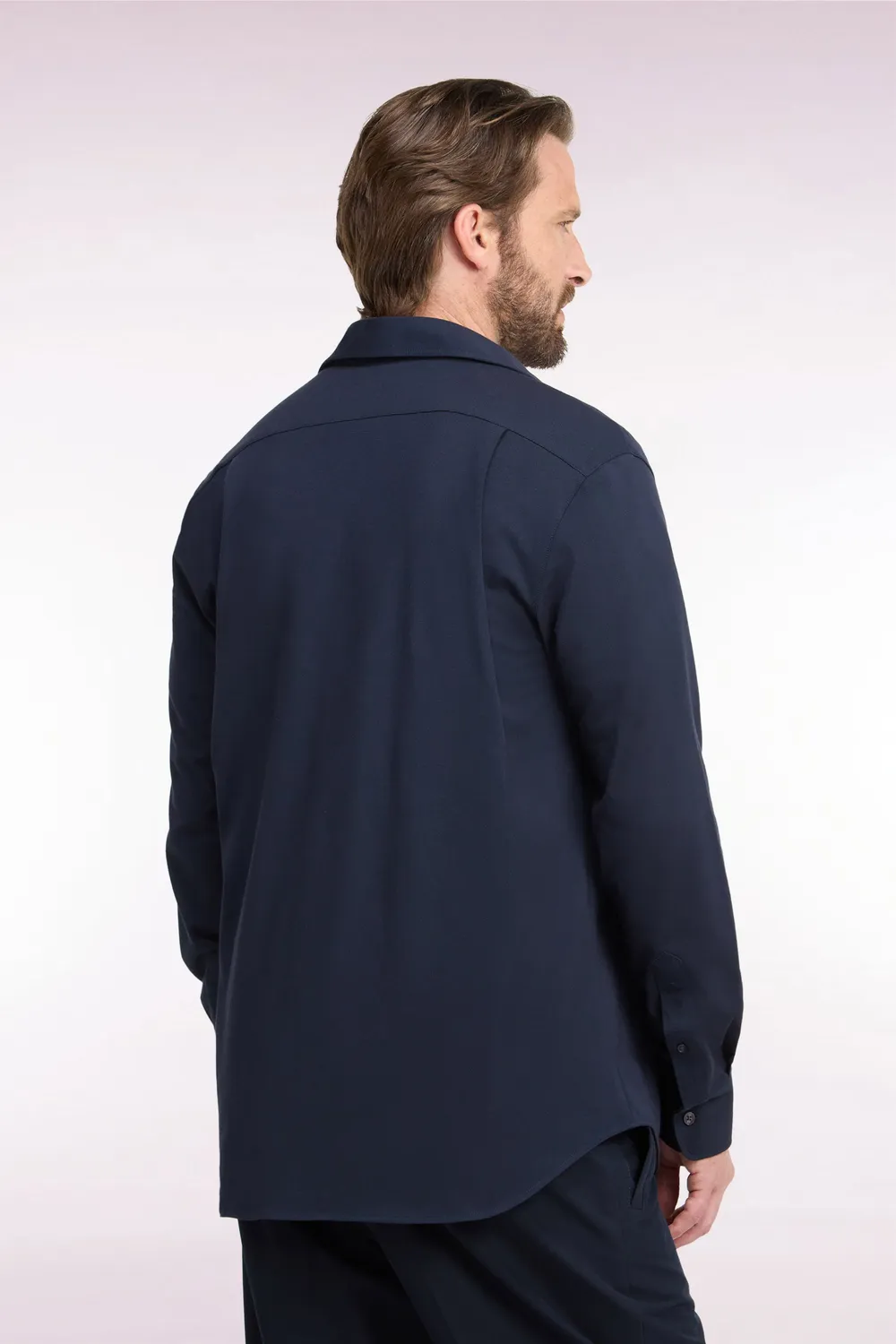 Eden Park Cruise Chemise coton marine coupe droite