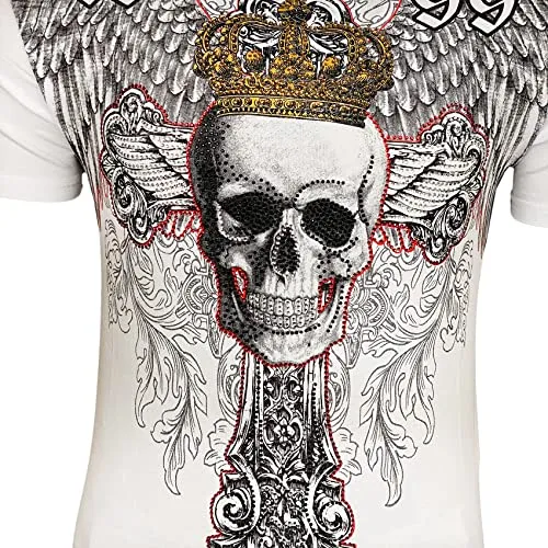 Subliminal Mode BX100 t-shirt tête de mort strass