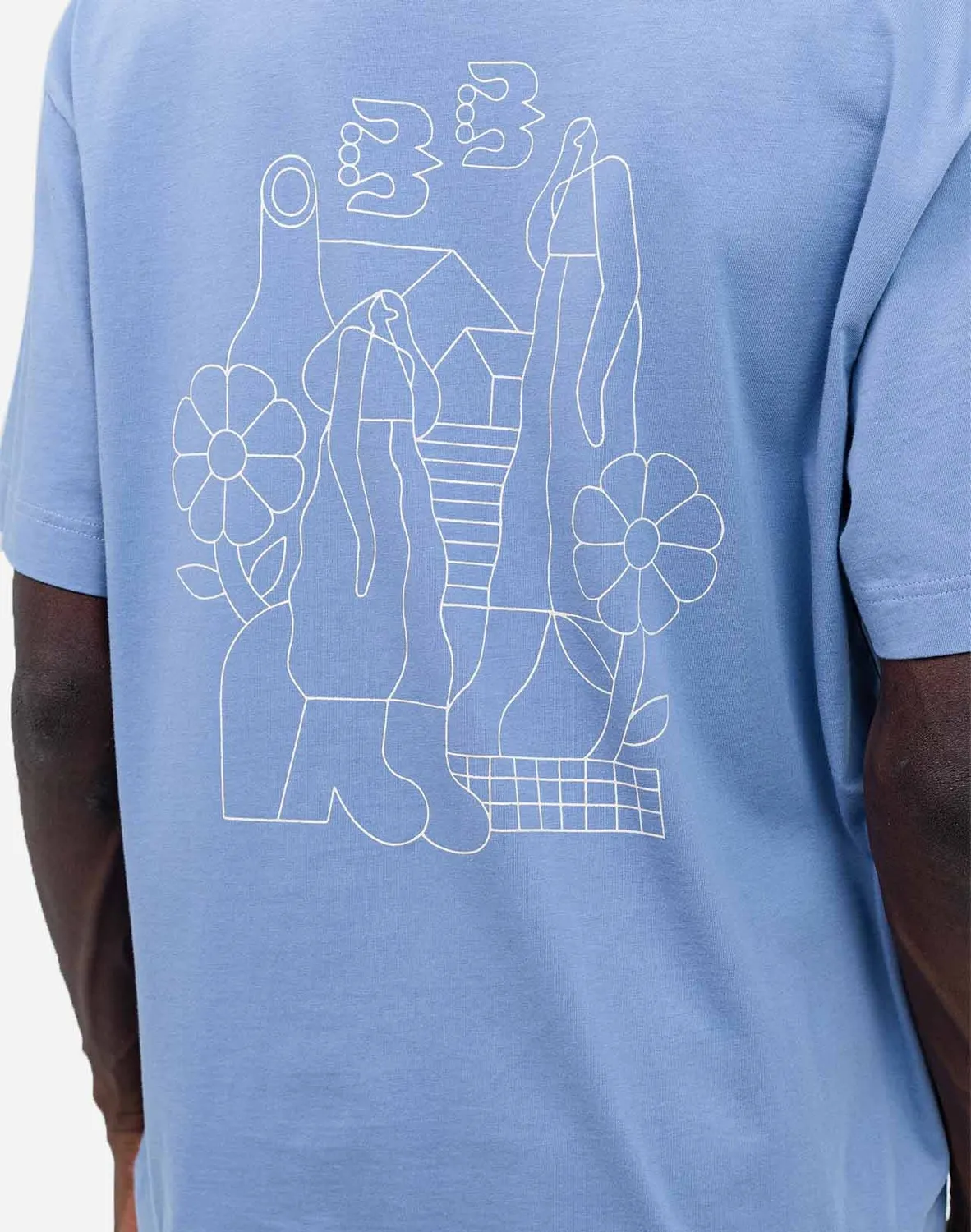 Olow Simple Life t-shirt ample bleu azur coton bio
