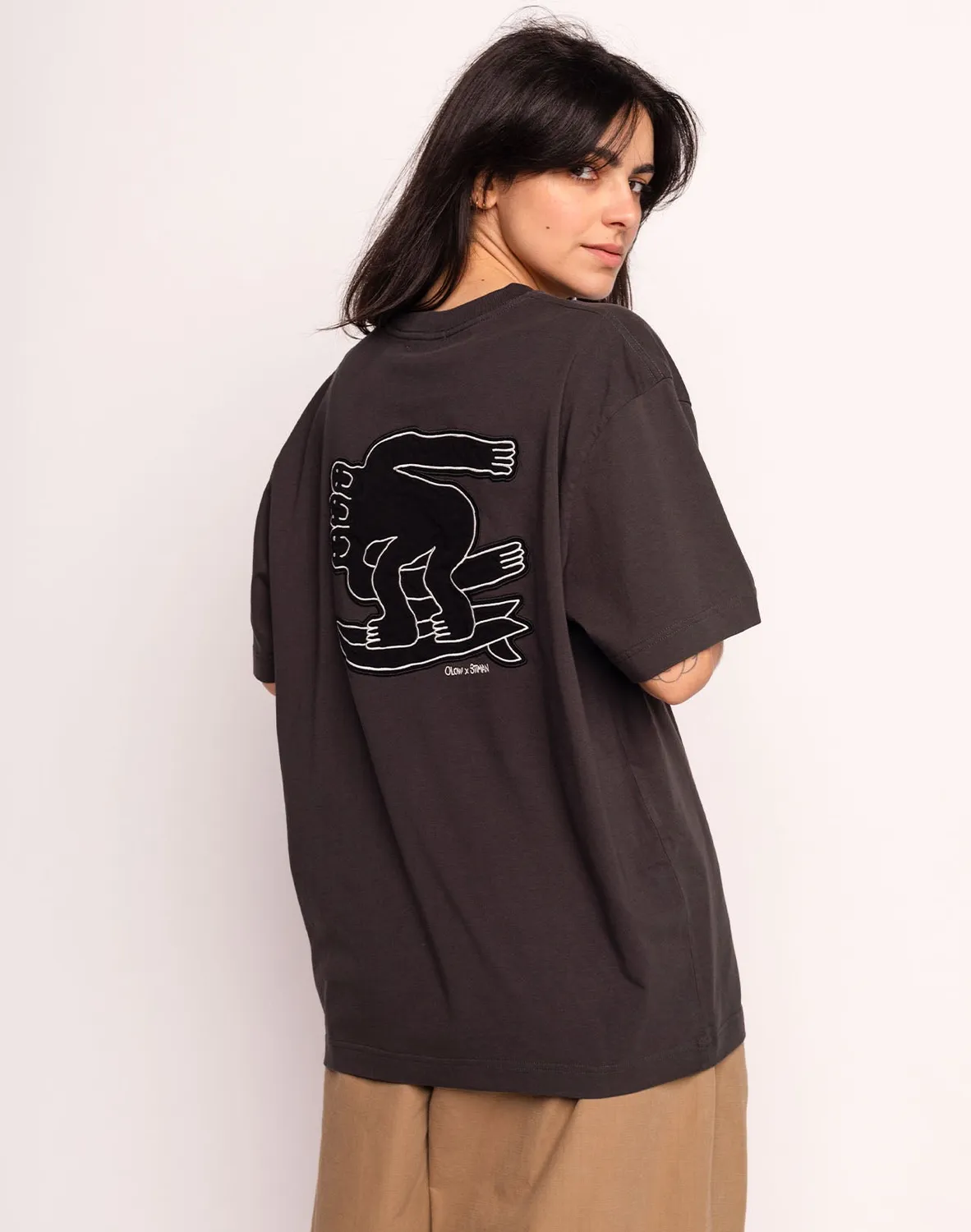 OLOW Point Break t-shirt ample noir carbone