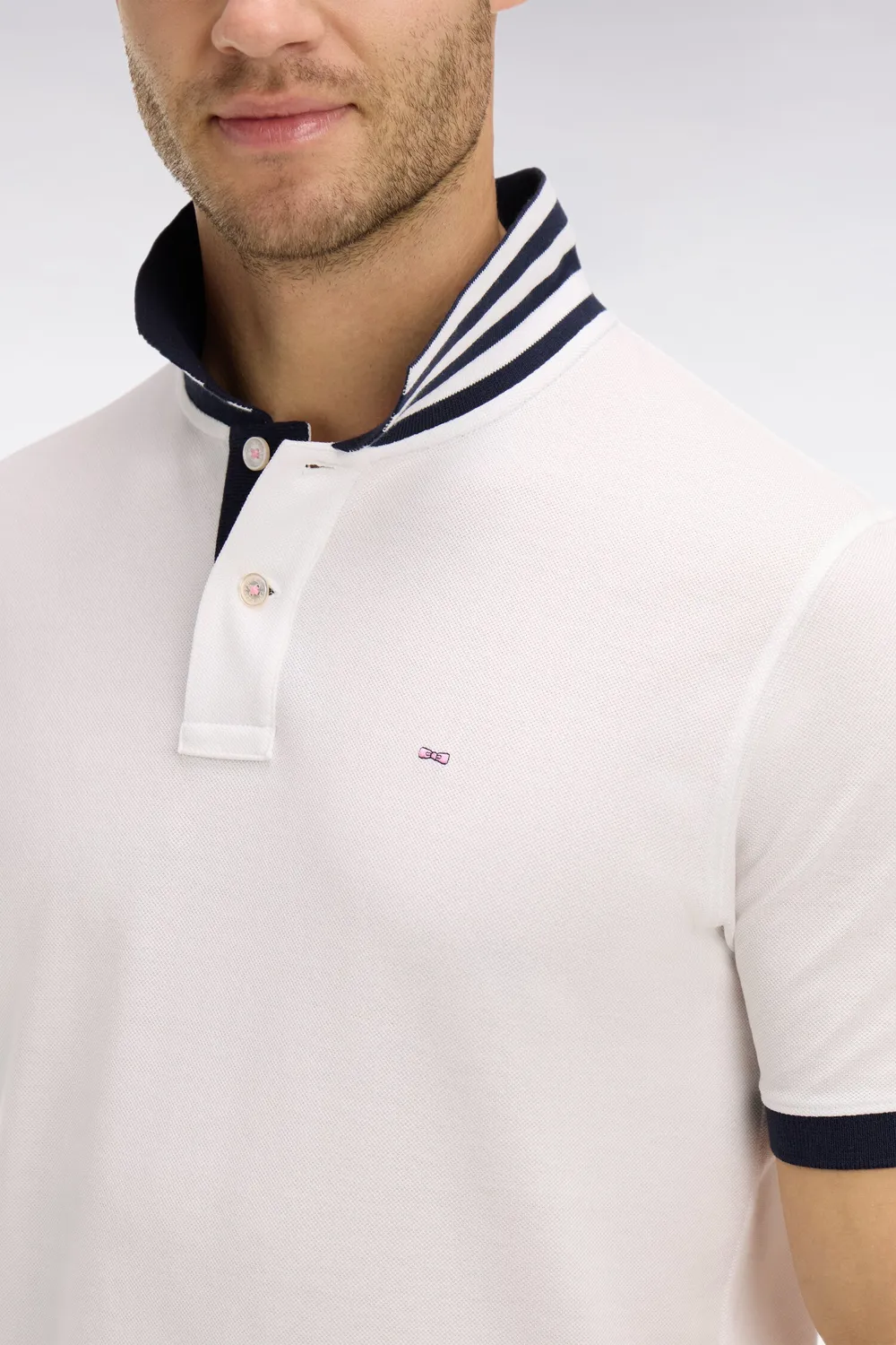 Eden Park polo blanc coton pima homme manches courtes