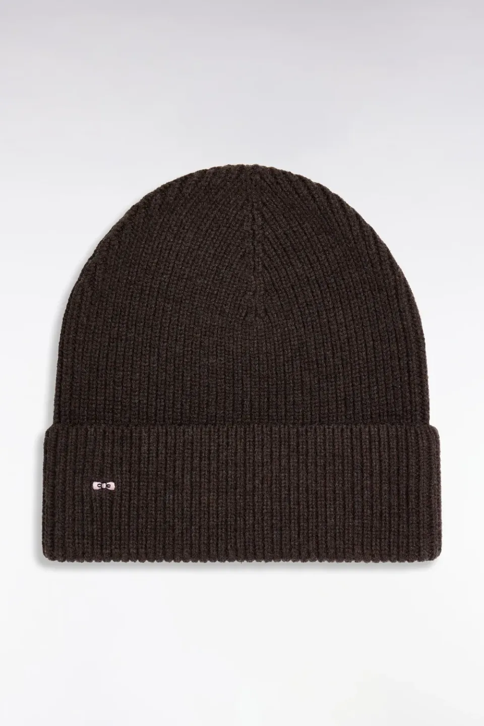 Eden Park bonnet côtelé marron laine et coton taille unique