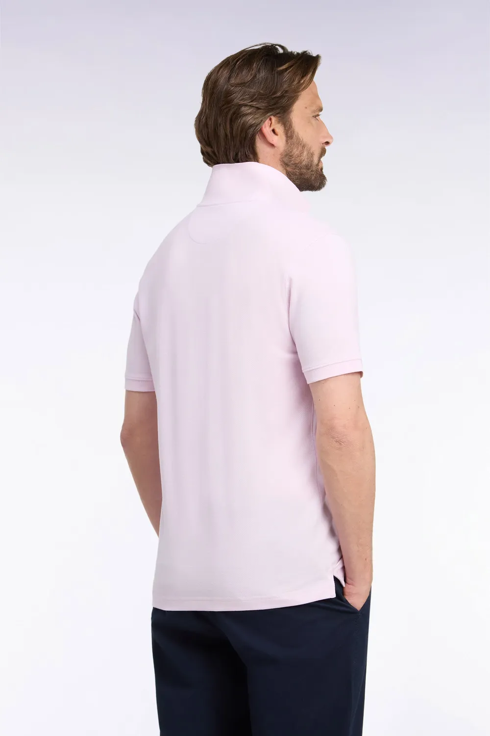 Eden Park Pima H26MAIPC0003 polo manches courtes rose coupe droite