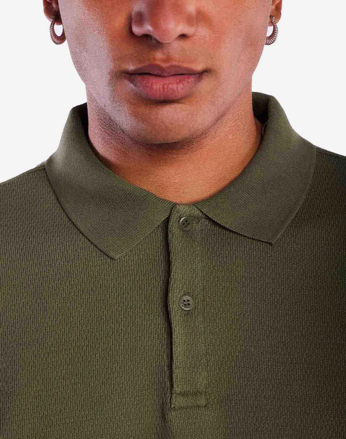 OLOW Fez polo homme vert olive coton
