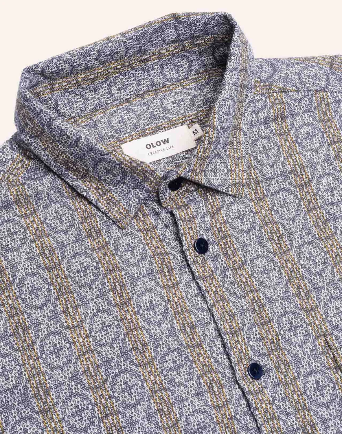 OLOW Nago Visakha chemise homme grise jacquard