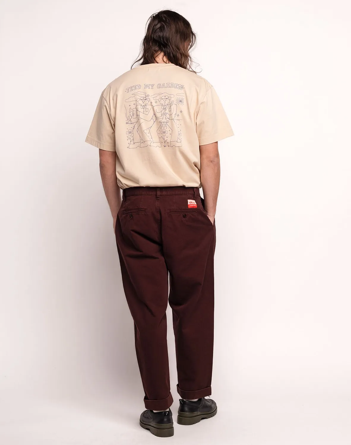 Olow Sembo pantalon chocolat large coton bio