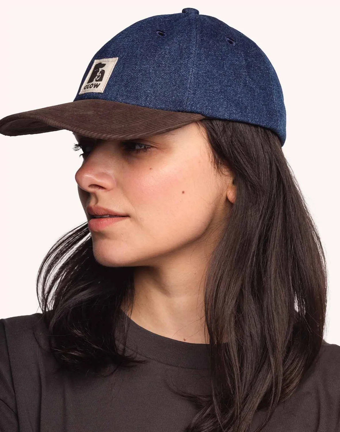 Olow Stanton casquette six panel bleu marron TU