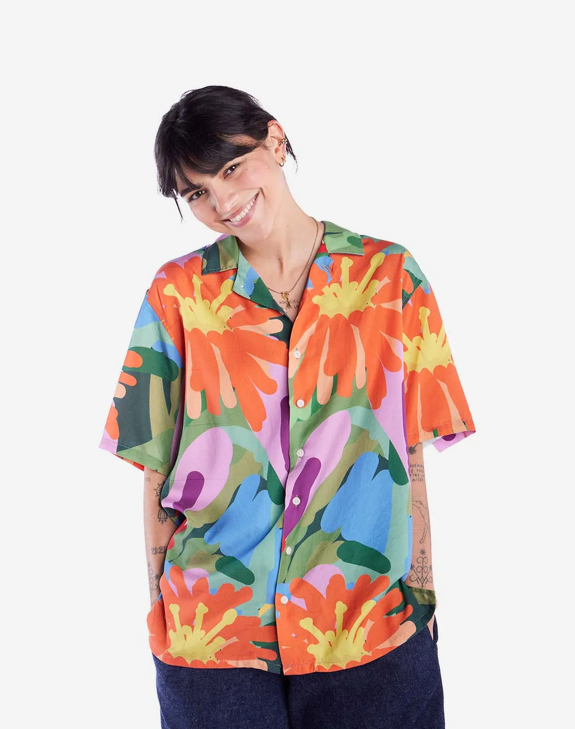 Olow Aloha Wildflowers chemise homme multicolore tencel