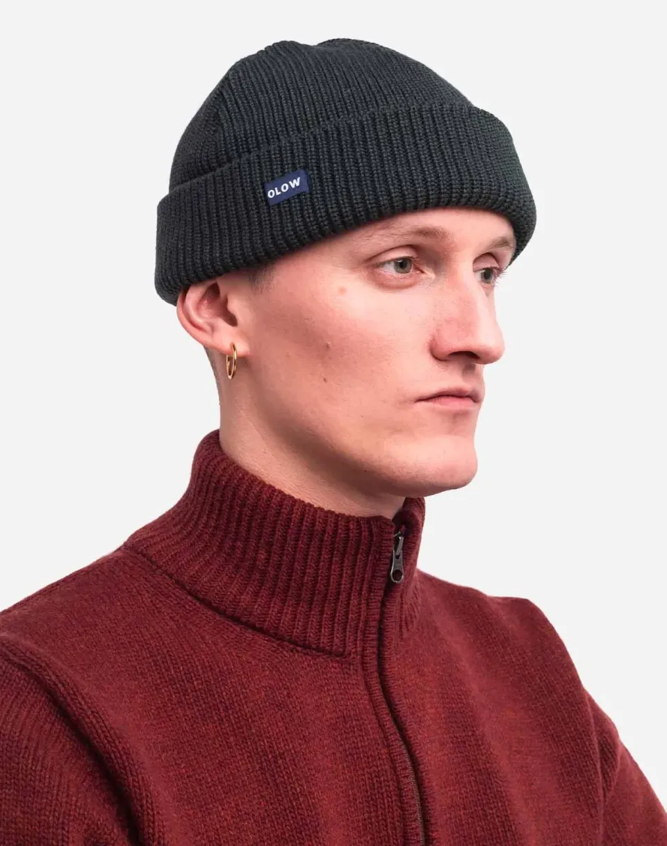 OLOW Thuiz bonnet vert laine coton