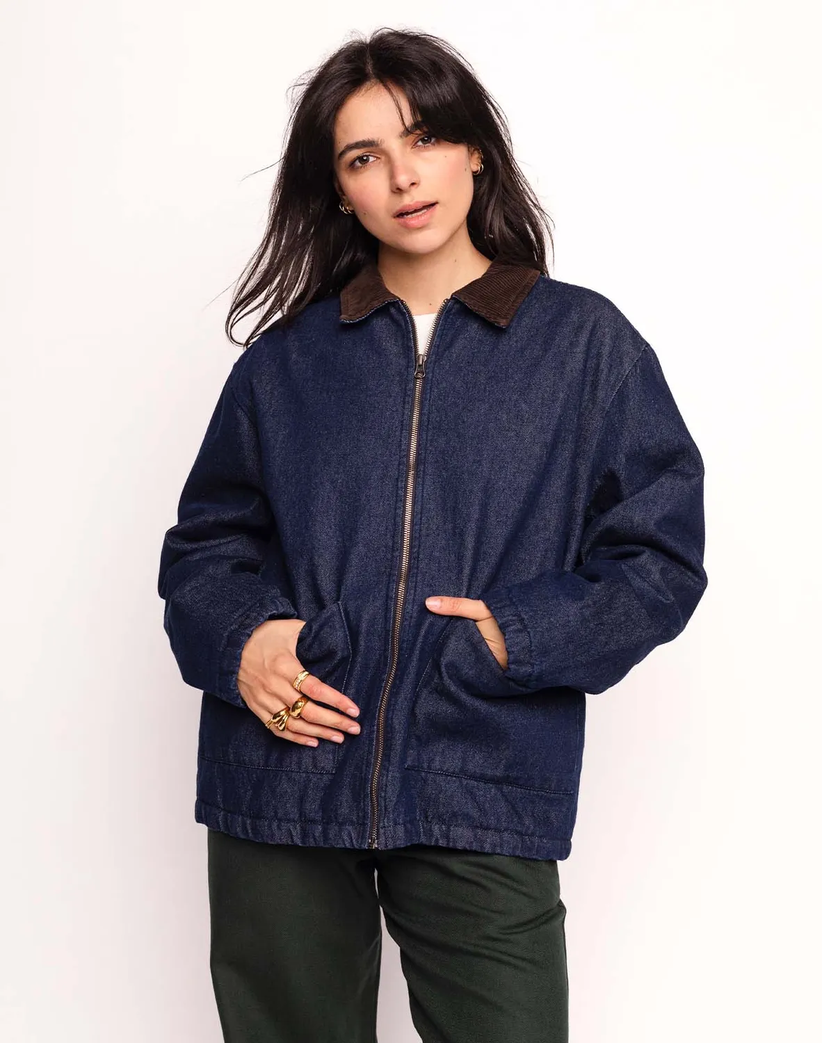 OLOW Yarm blouson homme denim bleu workwear