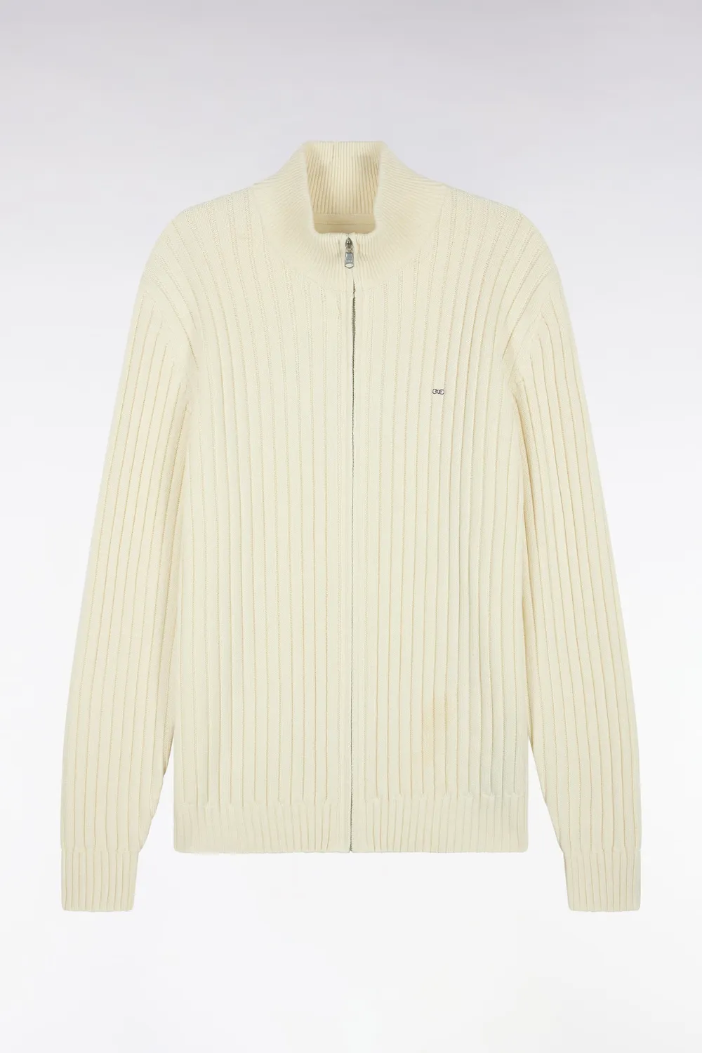 Eden Park H26MAICA0009 cardigan zippé écru laine-coton