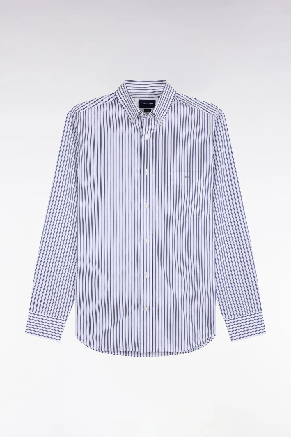 Eden Park College chemise homme rayée coton coupe droite