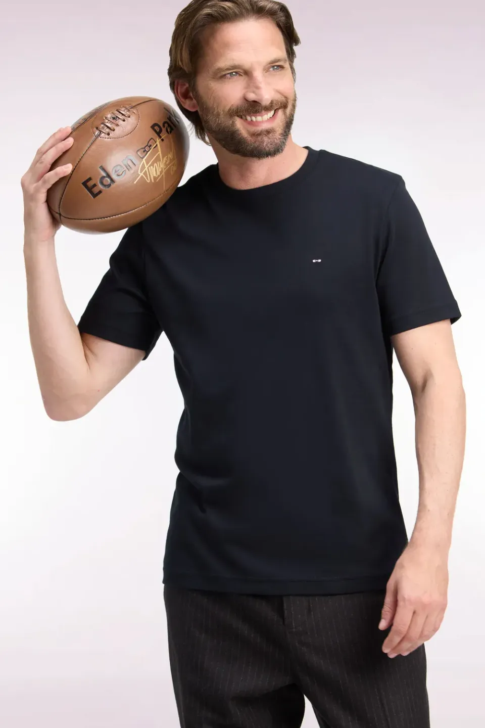 Eden Park t-shirt coton noir homme coupe droite