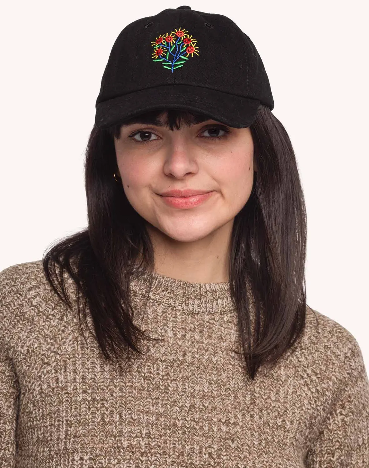 OLOW Six Panel casquette Blossom denim noir