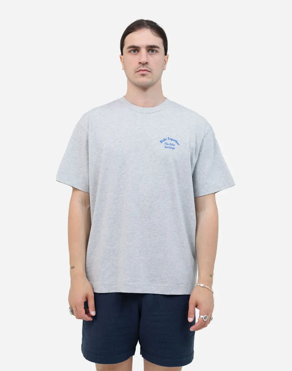 Olow Héritage t-shirt gris chiné ample coton bio