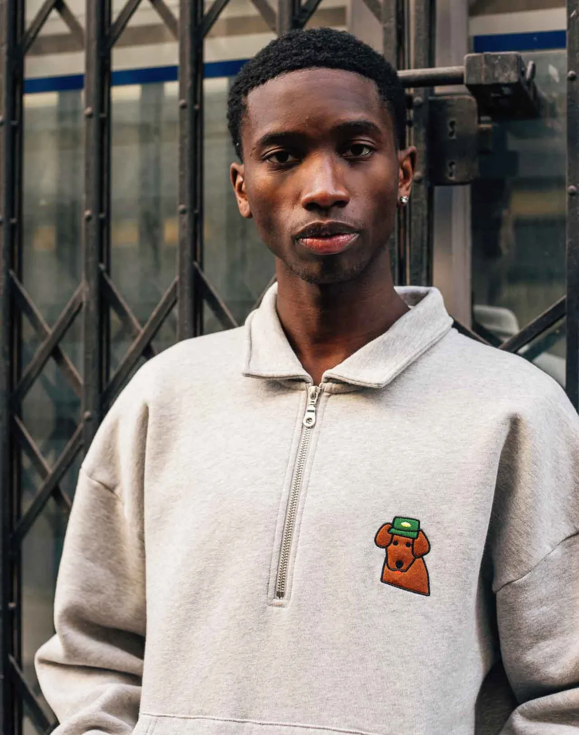 Olow Manso Alfred sweat gris chiné