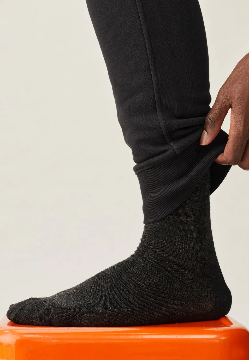 Loom chaussettes en laine chaussettes gris anthracite chaudes