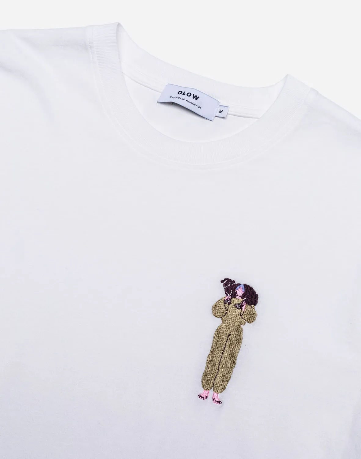 OLOW Lamb t-shirt écru coton bio brodé