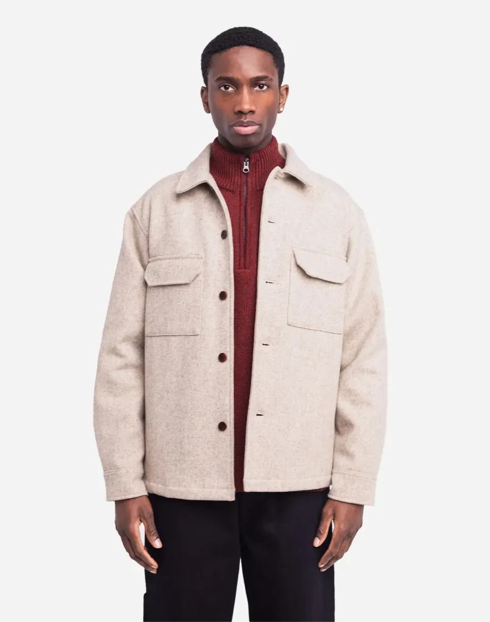 Olow Percy veste hiver beige laine