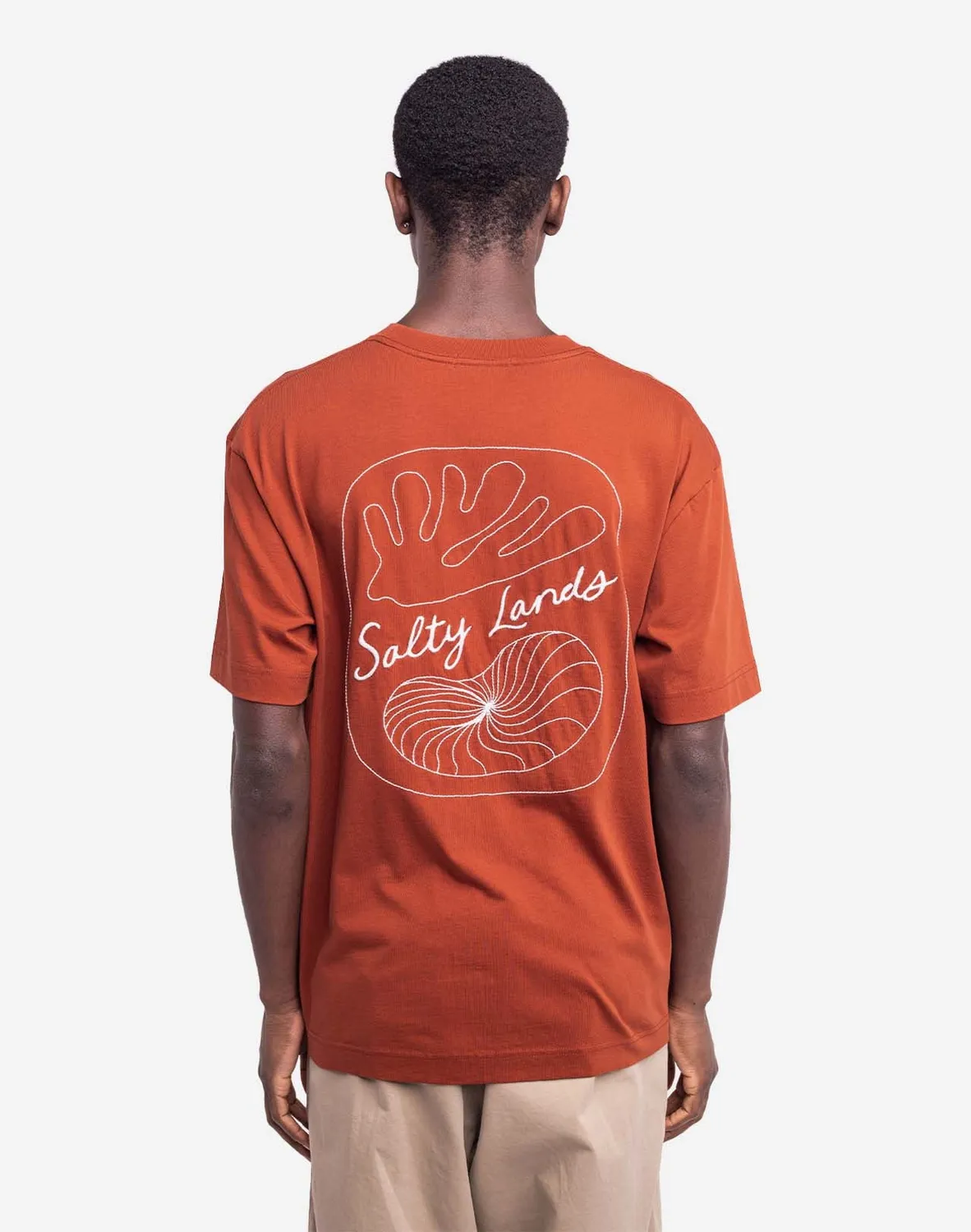 OLOW Shellweed t-shirt ample rouille coton bio