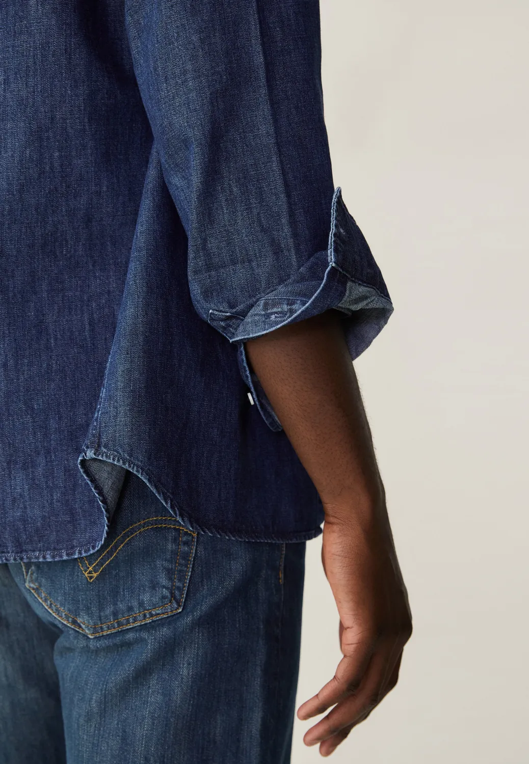 Loom chemise en jean chemise bleu moyen robuste