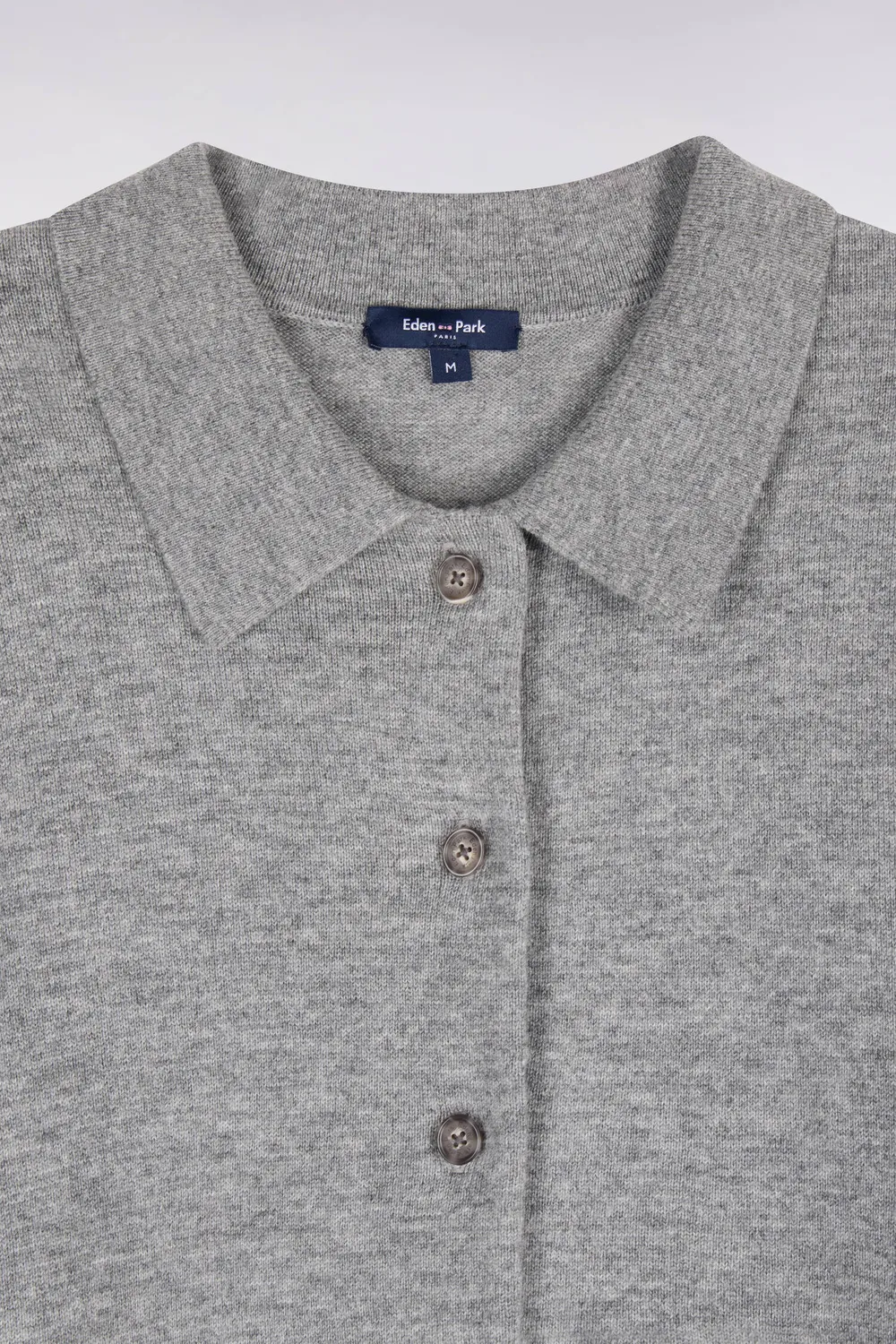 Eden Park Club Classique cardigan gris laine cachemire femme