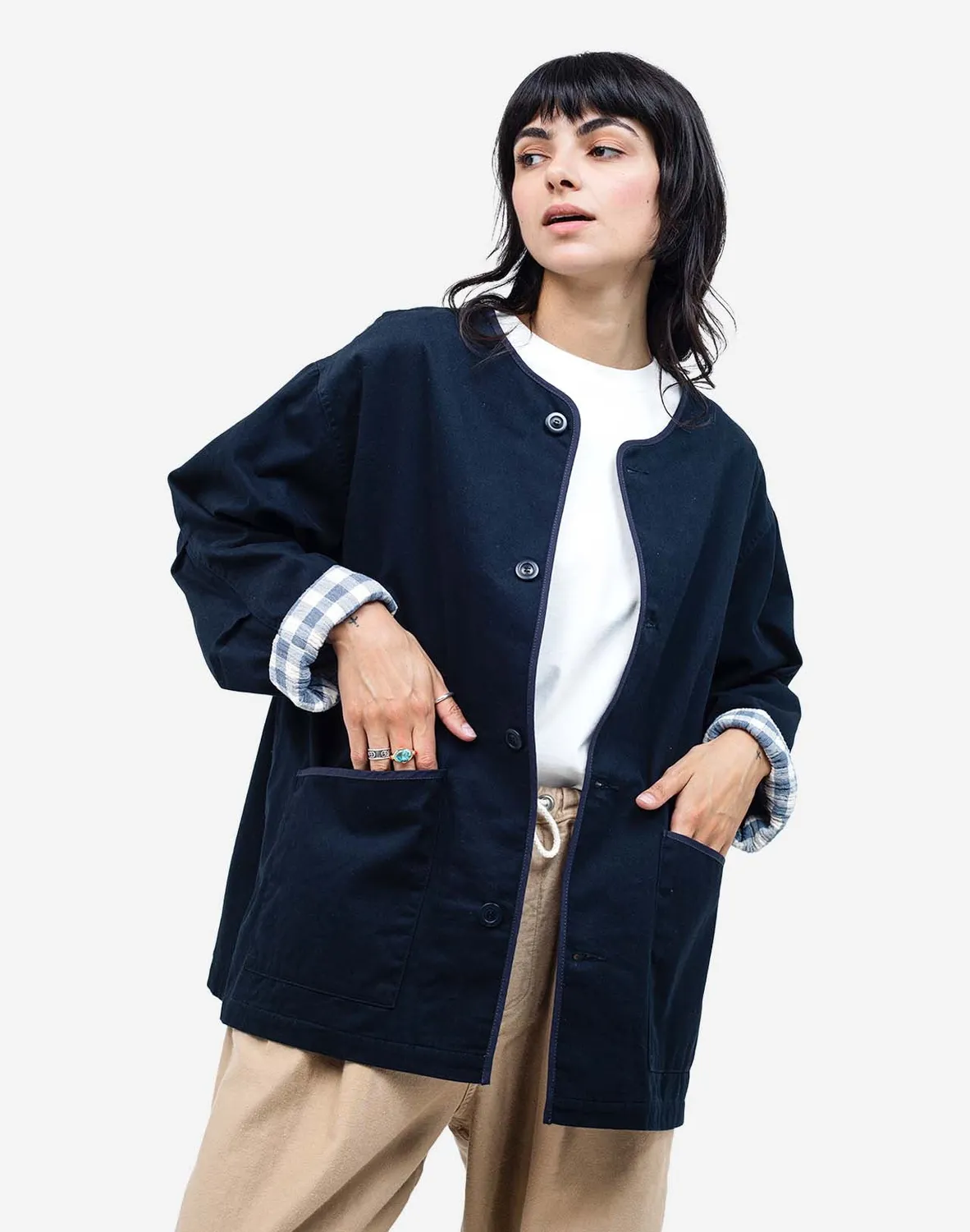 OLOW Hiro Braban veste bleu nuit coton