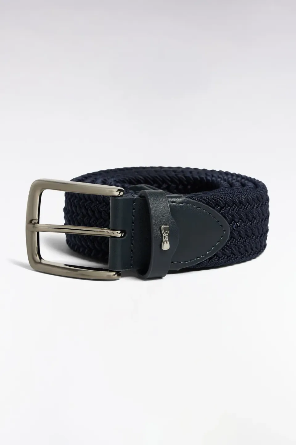 Eden Park ceinture tressée élastique marine homme
